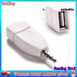 CRX2_Vehicle 3.5mm Male Aux Audio Plug Jack to USB 2.0 Female Converter Adapter