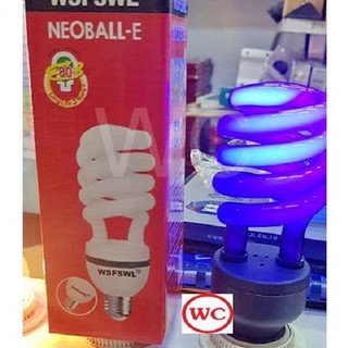 หลอดแบล็คไลท์ คอมแพคสไปรัล 30W E27 BLACKLIGHT LAMP สว่างมาก ขั้วเกลียว ทรงทอร์นาโด หลอดล่อแมลง สว่างพิเศษ 30วัตต์