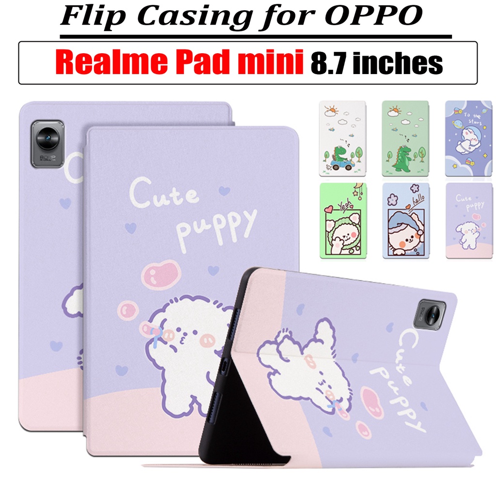 เคสแท็บเล็ตหนัง PU ฝาพับ กันเหงื่อ กันลื่น คุณภาพสูง สําหรับ OPPO Real me RMP2105 RMP2106 8.7 นิ้ว