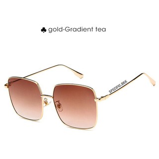 แว่นตากันแดดแฟชั่น ทรงเหลี่ยม สี gold-Gradient tea