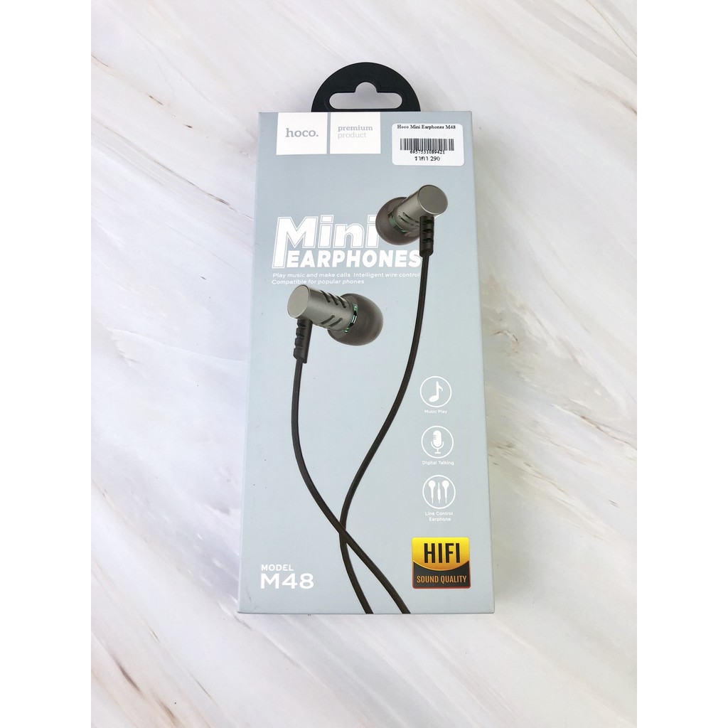 หูฟัง Hoco รุ่น M48 Mini Earphones (Keen Sound Universal Earphones With Microphone) ของแท้ 100%