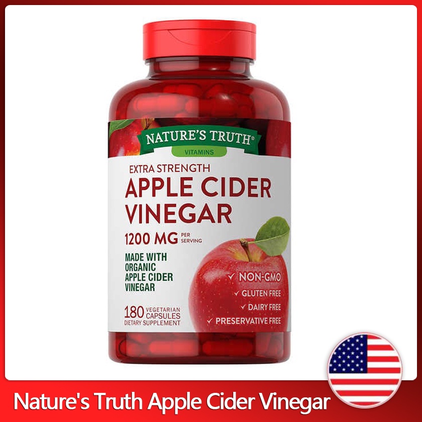 Natures Truth Apple Cider Vinegar 1200 mg 180 Capsules(Exp.0124) thai
