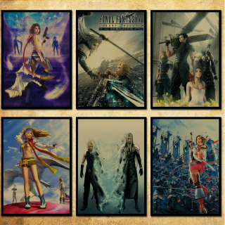 โปสเตอร์วอลเปเปอร์ติดผนัง ลายเกม Final Fantasy สําหรับตกแต่งบ้าน