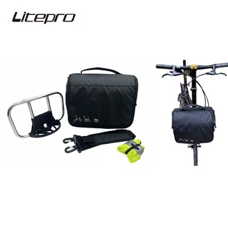 Litepro BMX กระเป๋าใส่กล้องติดหน้าจักรยาน กันฝน มีซิปคู่ สําหรับ brompton