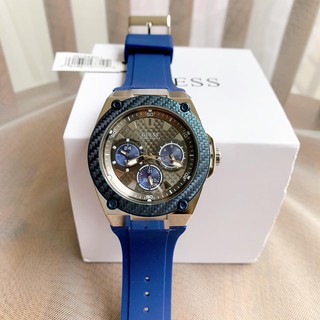 Guess male three-eyes six-hands waterproof quartz watch calendar chrono wristwatch rubber watchband