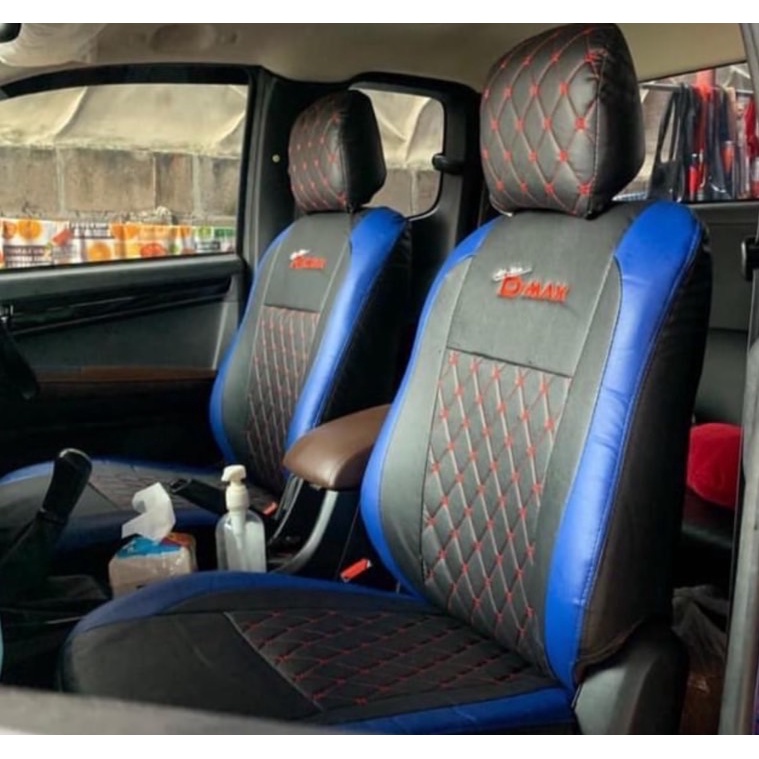 ส่งฟรี 1 คู่ หุ้มเบาะรถยนต์แบบสวมทับ ลาย VIP 5D D-MAX 2012-19 ( LINE 2 )