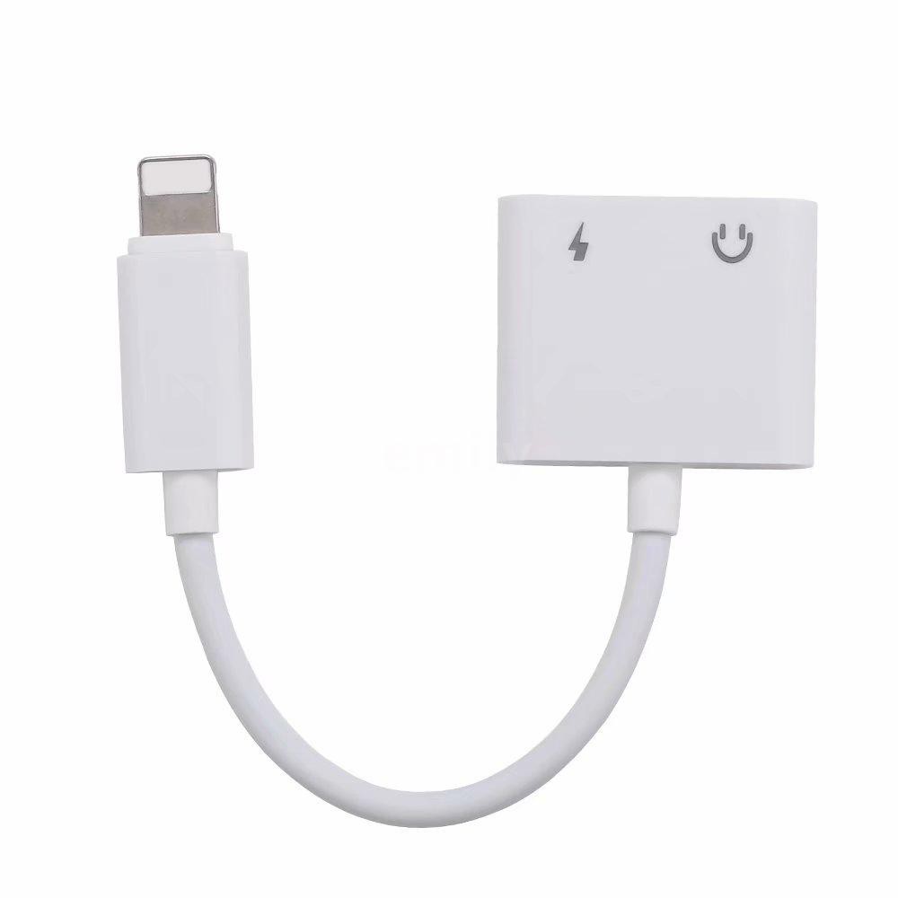 2 In 1 Audio Charging Adapter Lightning Adapter 35mm Earphone Jack Aux Audio Ch Emilyth 4533