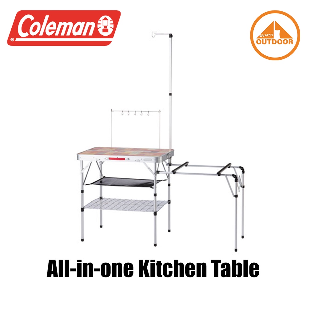 Coleman All In One Ktichen Table ชุดโต๊ะครัวแบบพับอเนกประสงค์