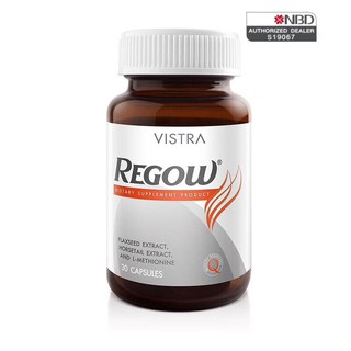 Vistra Regow วิสตร้ารีโกว์ 30 Capsules บำรุงรากผม ลดผมร่วง Exp.11/6/22