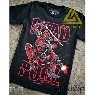 Dead Pool เสื้อยืด สีดำ BT Black Timber T-Shirt ผ้าคอตตอน สกรีนลายแน่น S M L XL XXL