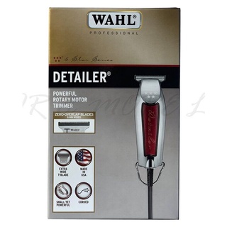 WAHL ปัตตาเลี่ยน รุ่น detailer แกะลายได้ หน้าใบมีดกว้างขึ้น ทำให้การ ตัดผม ในมุมอับ เป็นเรื่องง่าย และตัดผมได้ชิด ถึงหนังศีรษะ ใช้งานทนทาน มาตรฐาน USA แบตตาเลี่ยน แบตเตอร์เลี่ยน ที่ตัดผม