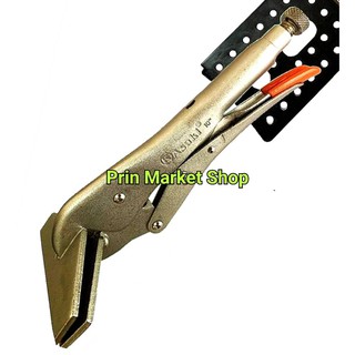 ASAKI คีมล๊อคปากแบน คีมล็อคแผ่นโลหะ 10 นิ้ว SHEET METALCLAMP LOCKING PLIER เหล็กกล้า Cr-V