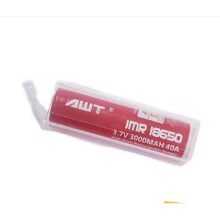 ถ่านชาร์จ AWT 18650 3000mAh 40A ของแท้ 1ก้อน ตรวจโค๊ดได้
