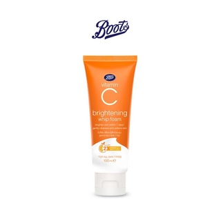 BOOTS VITAMIN C บู๊ทส์ วิตามิน ซี ไบร์ทเทนนิ่ง วิป โฟม  100 มล