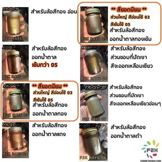 สีแต้มล้อ สีแต้มล้อแม็ก P2K ขนาด 30 ml ล้อTE CE RE คุณภาพสูง แถมฟรีกระดาษทรายไว้ขัดผิวแปรงแต้มสี2อัน