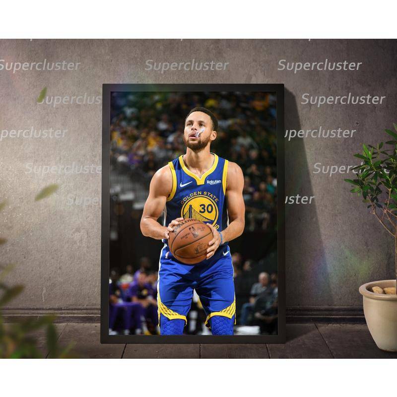 โปสเตอร์ภาพวาดผ้าใบ รูปบาสเก็ตบอล NBA สําหรับตกแต่งบ้าน รูปที่ 2