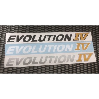 สติกเกอร์แต่งรถ EVOLUTION IV งานไดคัท  สติกเกอร์Oracal **หากต้องการซื้อคู่ ให้กดซื้อ 2 แผ่น**