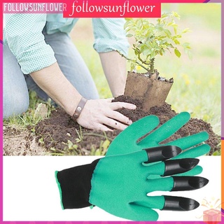 fo☞ถุงมือยางโพลีเอสเตอร์สำหรับทำสวน 1 คู่