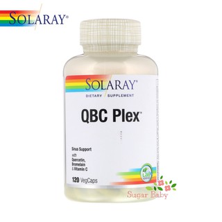 Solaray QBC Plex 120 VegCaps เควอซิตินและโบรมีเลน ช่วยต้านการอักเสบ เสริมภูมิคุ้มกันและลดอาการภูมิแพ้ (120 เวจจี้แคปซูล)