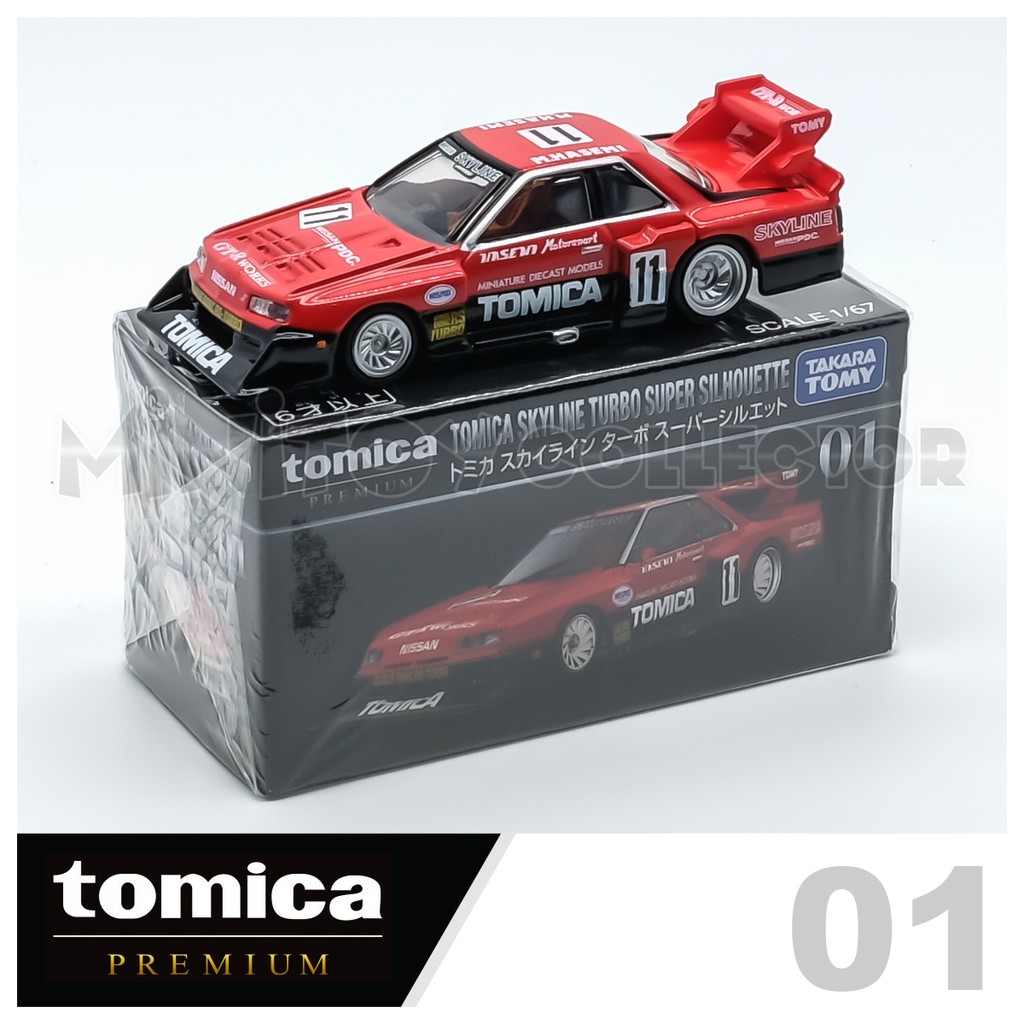 รถเหล็กTomica ของแท้ Tomica Premium No.01 TOMICA SKYLINE TURBO SUPER SILHOUETTE