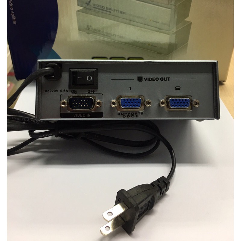 Video Splitter in1 out 2 Monitor