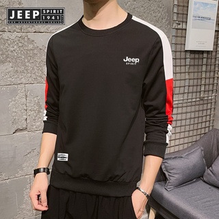 JEEP SPIRIT 1941 ESTD เสื้อกันหนาวแขนยาวลําลอง ใส่สบาย คุณภาพสูง แฟชั่นสไตล์เกาหลี สําหรับผู้ชาย และผู้หญิง