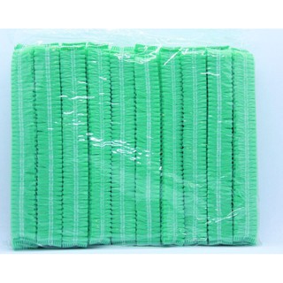 หมวกคลุมผมตัวหนอน สีเขียว disposable medical cap (100 ชิ้น/แพ็ค )