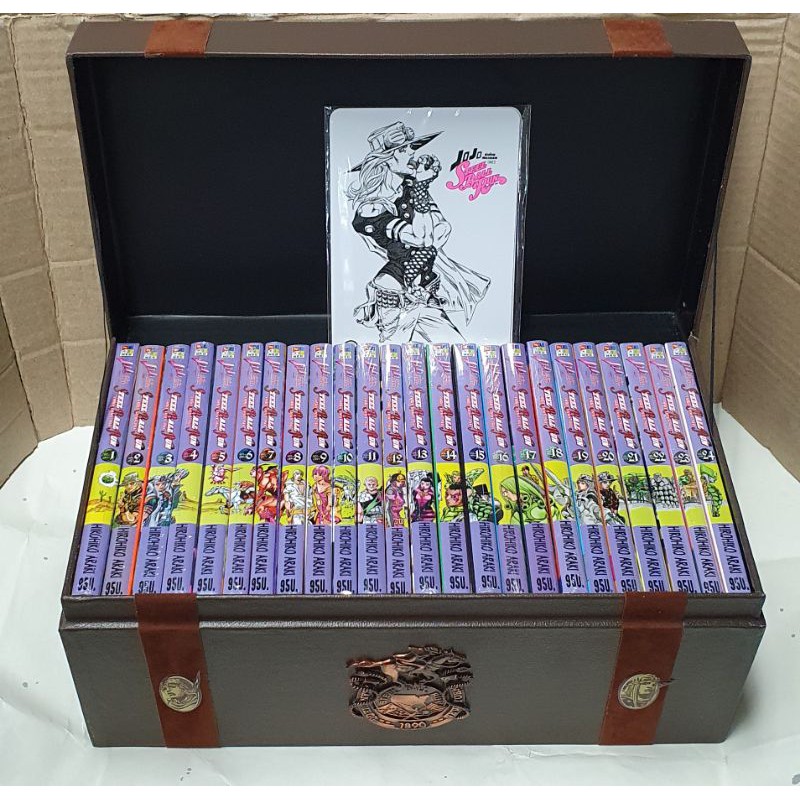 JOJO STEEL BALL RUN Box set พร้อมหนังสือ 24 เล่มและโปรการ์ด Shopee
