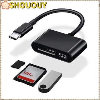 Shouhou อะแดปเตอร์การ์ดรีดเดอร์ ความเร็วสูง Micro USB OTG SD/TF USB Type-C สําหรับแล็ปท็อป