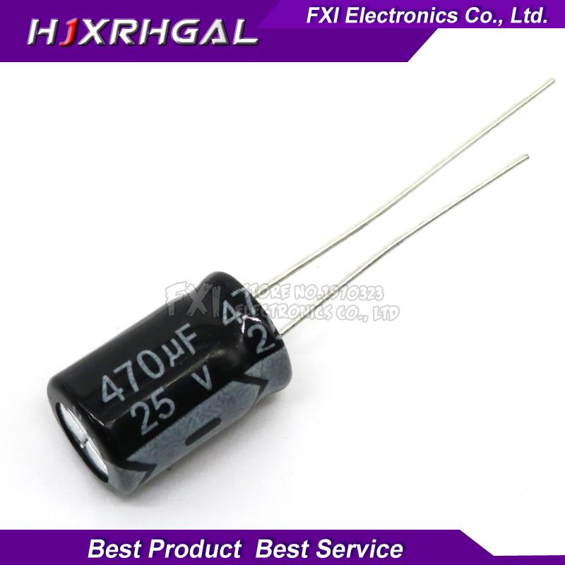 20PCS  25V470UF 8*12mm 470UF 25V 8*12 Electrolytic capacitor New original