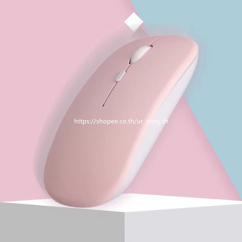 เมาส์ไร้สาย เมาส์ เงียบไร้เสียง ปุ่มเงียบ มีปุ่มปรับความไวเมาส์ wireless silent mouse blutooth ใช้กับมือถือ iPad k3 รูปที่ 4