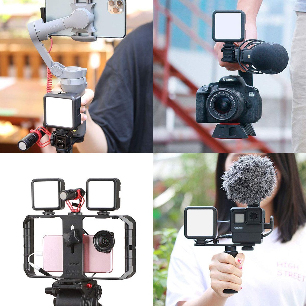 Lampe LED ULANZI 45W Double Bras Pour Vidéo/beauté, Dimmable, Avec Supports Téléphone
