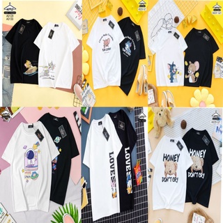 เสื้อคู่(ขายเป็นคู่)ขาวดำฟรีไซส์พร้อมส่ง