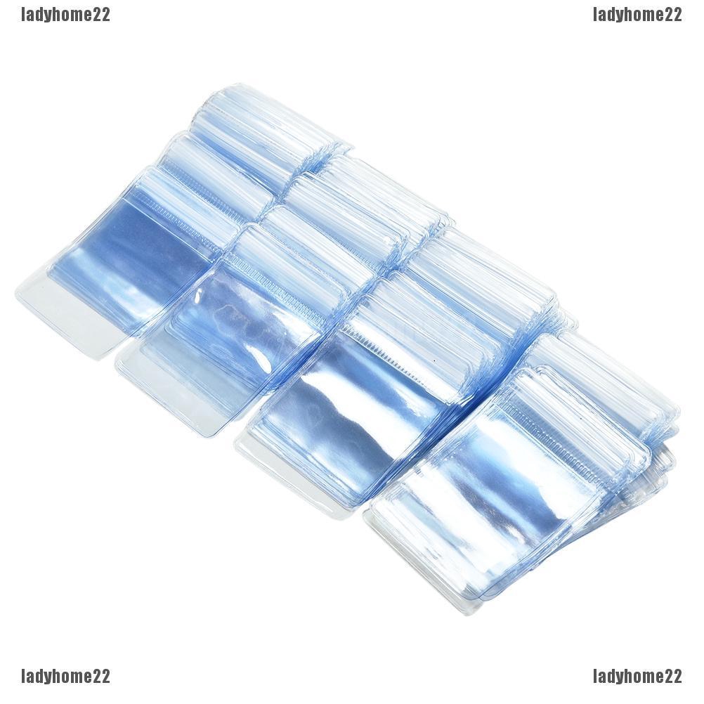 100Pcs Badge Holders Clear Plastic Coin Wallets Storage Envelopes Bag 5 x 5 ladyhome22.th