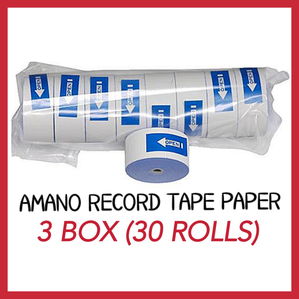 30 Rolls Pr-600 / Pr-500 Amano Watchman ม้วนกระดาษนาฬิกา