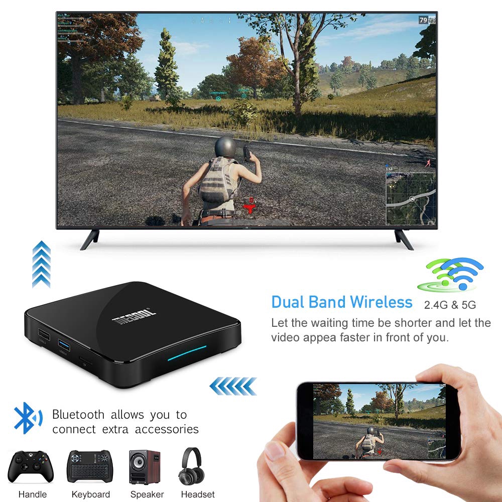 KM3 Android 9.0 TV Box Google Certified 4GB DRR4 64GB / 128GB eMMC ...
