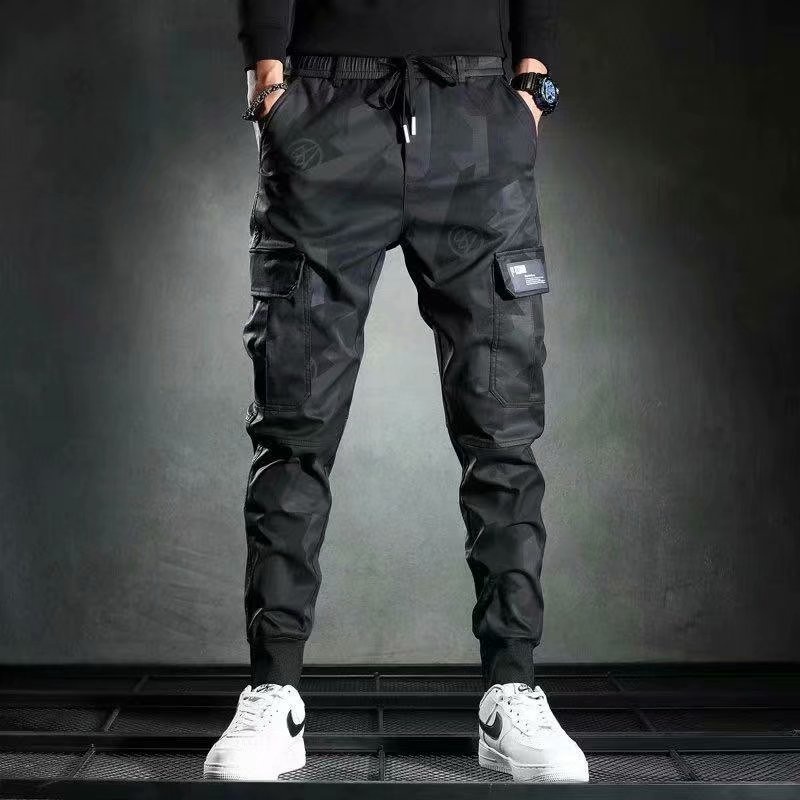M-5xl กางเกงพราง แฟชั่นกางเกงลําลองกางเกงหลวมกางเกงคาร์โก้ผู้ชายกางเกงขากว้างกางเกงขายาวผู้ชายกางเกงผ้าฝ้ายขนาดบวกกางเกงแสลกกางเกงวินเทจชาย