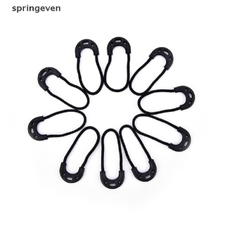 [springeven] 10 ชิ้น EDC ซิปสีดํา ดึงเชือก สําหรับเสื้อผ้า เดินทางกลางแจ้ง กระเป๋าเป้สะพายหลัง ใหม่