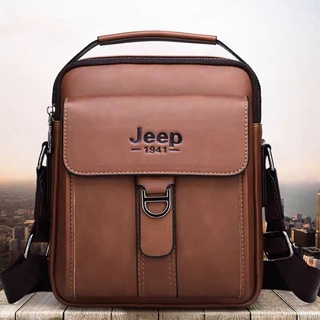 Jeep กระเป๋าเป้สะพายหลัง หนังวัวแท้ สไตล์นักธุรกิจ สําหรับผู้ชาย