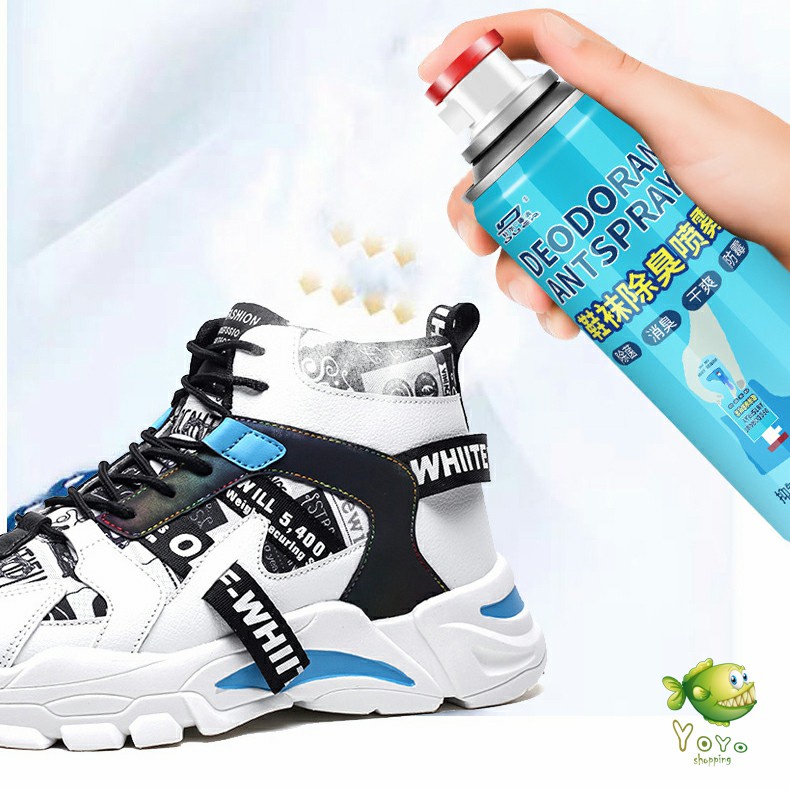 YOYO สเปรย์ดับกลิ่นรองเท้า ซิลเวอร์ไอออนระงับกลิ่นกาย  ดับกลิ่นรองเท้าหนัง shoe deodorant