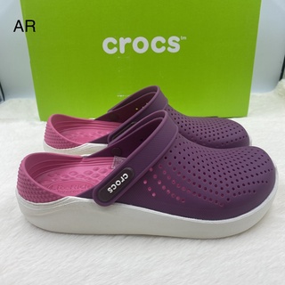 รองเท้าแตะ crocs รองเท้าแบบสวมสำหรับผู้หญิง เป็นรองเท้าสุขภาพ งานสวยราคาถูกน้ำหนักเบาใส่สบายไม่เจ็บเท้า สินค้าพร้อมส่งค่