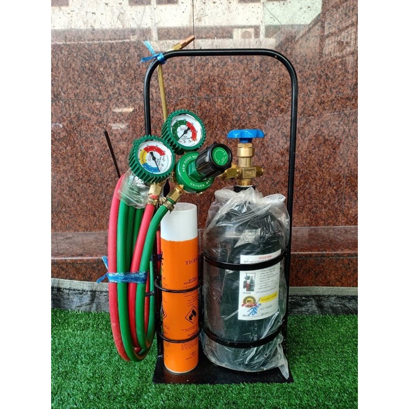 🔥ส่งไว🔥 ชุดเชื่อมสนาม ชุดเชื่อมหูหิ้ว มีลมมีแก็สพร้อมใช้งานได้เลย ขนาด0.5Q แบบหูหิ้ว