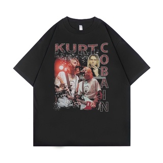 เสื้อยืดคอกลมเสื้อยืด ขนาดใหญ่ พิมพ์ลาย Psycho Crucify Kurt Cobain | สีดํา | เสื้อเชิ้ต Nirvana | เสื้อยืด ขนาดใหญ่ | สไ