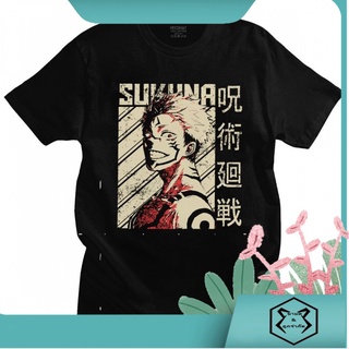 ใหม่ เสื้อยืดแขนสั้น พิมพ์ลายอนิเมะ Jujutsu Kaisen ga Ryo Sukuna สไตล์วินเทจ สําหรับผู้ชาย A1