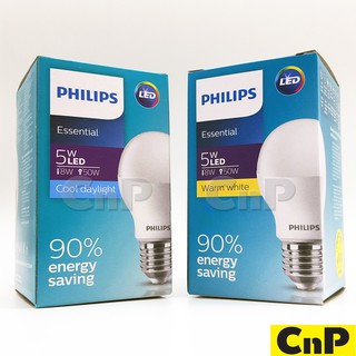 PHILIPS หลอดไฟ LED Bulb 5W ฟิลิปส์ รุ่น Essential