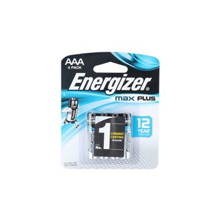 ถ่านอัลคาไลท์ AAA ENERGIZER MAX PLUS BP4 | ENERGIZER | ENE MAX PLUS AAA BP4 ถ่านไฟฉายและเครื่องชาร์จ งานไฟฟ้า วัสดุก่อสร