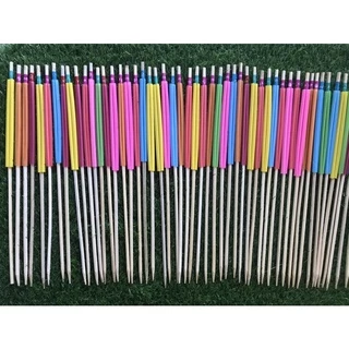 ไม้กฐิน ไม้เสียบธนบัตร ไม้เสียบแบงค์ ไม้พร้อมหลอด พร้อมส่ง งานฝีมือ นำไปตกแต่งเองได้ ผ่ากลางแล้ว ขนาด 14 - 15 นิ้ว