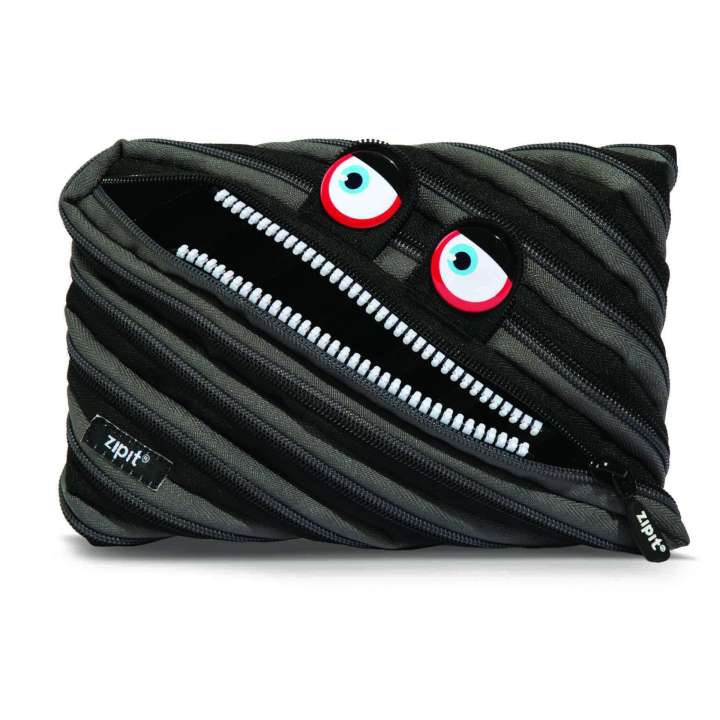 ZIPIT Wildlings Jumbo Pouch กล่องดินสออเนกประสงค์ขนาดใหญ่ - สีดํา/น้ําเงิน/ชมพู