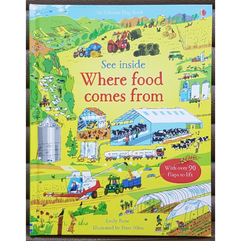See inside where food comes from  ของแท้นำเข้าจากประเทศอังกฤษ สำหรับ 6 ขวบ+ กระดาษแข็งทุกหน้า with f