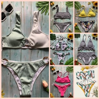 Shein bikini ราคาถูก งานป้ายนำเข้า สายฝอ น่ารัก เซ็กซี่